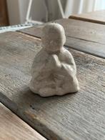 Klein wit beeldje boedha / boeddha. Mediterende monnik., Ophalen, Zo goed als nieuw