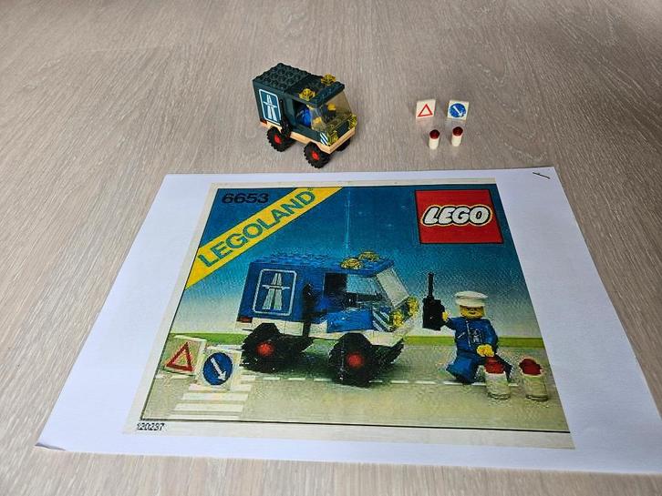 Lego Legoland 6653 Highway Maintenance Truck, Kinderen en Baby's, Speelgoed | Duplo en Lego, Gebruikt, Lego, Complete set, Ophalen of Verzenden