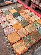 Antieke glazuur estrikken 14x14cm 9M2 restpartij, Doe-het-zelf en Verbouw, Vloerdelen en Plavuizen, Verzenden, 50 tot 150 cm, 10 m² of meer