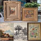 Kleine collectie kunst, 19e eeuw, schilderijen & tekeningen, Verzenden