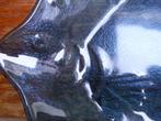 8 glazen borden vis vorm in blauw, Ophalen of Verzenden