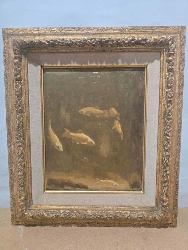 Dijsselhof schilderij - Vissen, Antiek en Kunst, Kunst | Schilderijen | Klassiek, Ophalen of Verzenden