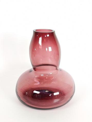 Vintage kalebas vaas. Jaren 70. Aubergine kleurig  beschikbaar voor biedingen