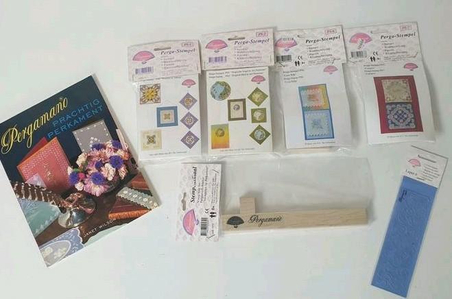 4x Pergamano Stempels & Pergamena Boek &  meer, Hobby en Vrije tijd, Stempelen, Nieuw, Houten stempel, Ophalen of Verzenden