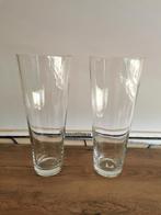 2 Grote Glazen Vazen, 43 x 11 x 18 cm, Overige kleuren, Ophalen of Verzenden, Minder dan 50 cm, Glas