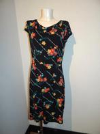 King Louie stretch jurk vintage look gladde stof kleur L, Verzenden, Zwart, Maat 42/44 (L), Zo goed als nieuw