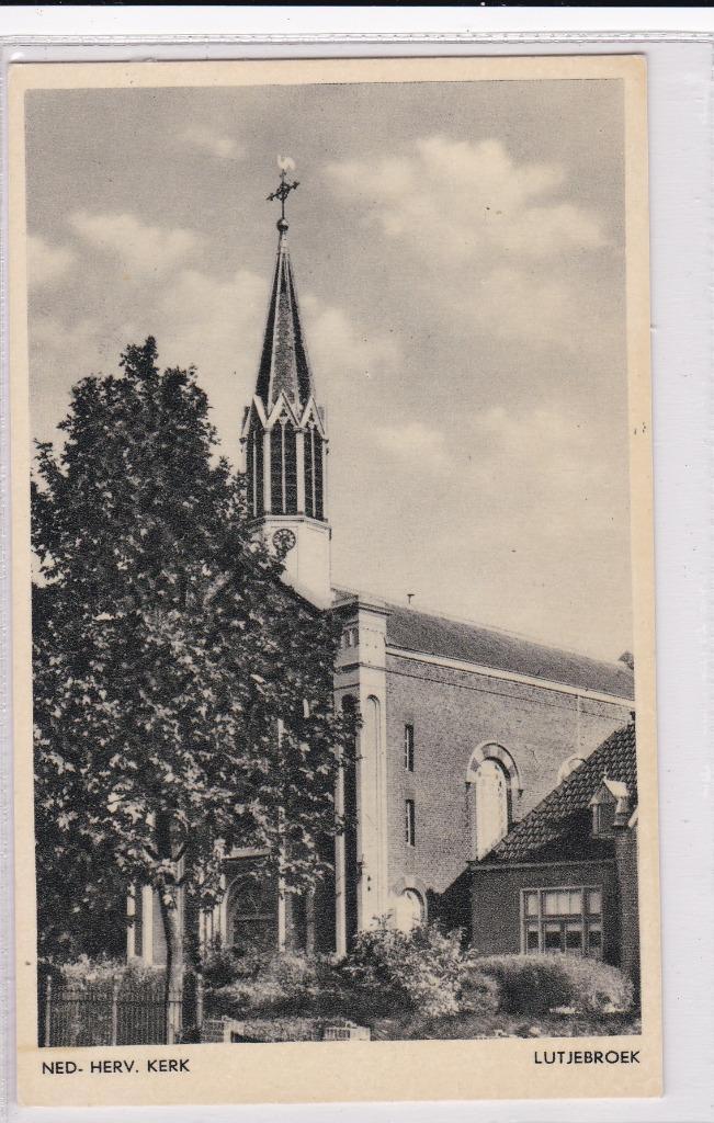 lutjebroek  nh  kerk, Verzamelen, Ansichtkaarten | Nederland, Gelderland, 1940 tot 1960, Ophalen of Verzenden