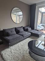 Soderhamn bank donkergrijs met chaise lounge en fauteuil, Ophalen, Gebruikt, Hoekbank, Stof