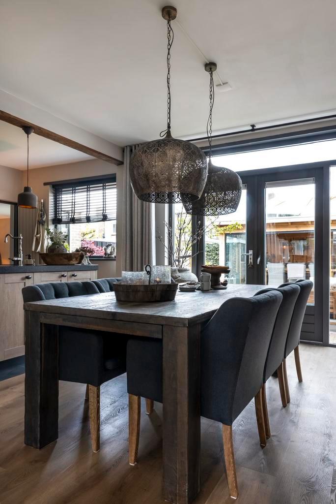 Eiken tafel, Huis en Inrichting, Lampen | Kroonluchters, Gebruikt, Hout, Ophalen