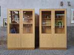 4x Jaren 70 Duitse School Vitrine Kast | Grote Vitrinekast, Huis en Inrichting, Kasten | Vitrinekasten, 100 tot 150 cm, Ophalen of Verzenden