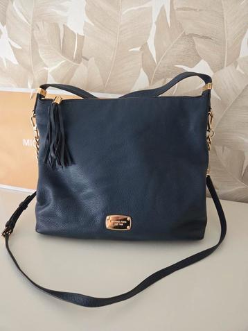 MICHAEL KORS LEREN BEDFORD TAS ..NAVY BLAUW..zgan. beschikbaar voor biedingen