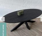 Ovale mango houten salontafel, Huis en Inrichting, Tafels | Eettafels, Ophalen, 100 tot 150 cm, 50 tot 100 cm, Zo goed als nieuw