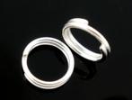 partij 250 verzilverde dubbele splitringen ringen 6 mm, Verzenden, Nieuw, Overige typen