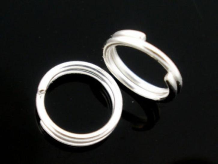 partij 250 verzilverde dubbele splitringen ringen 6 mm, Hobby en Vrije tijd, Kralen en Sieraden maken, Nieuw, Overige typen, Verzenden