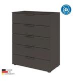 Hoge Ladekast-Commode Finesse wit-eiken-grijs-Aanbieding, Huis en Inrichting, Kasten | Ladekasten, Nieuw, 3 of 4 laden, Minder dan 100 cm