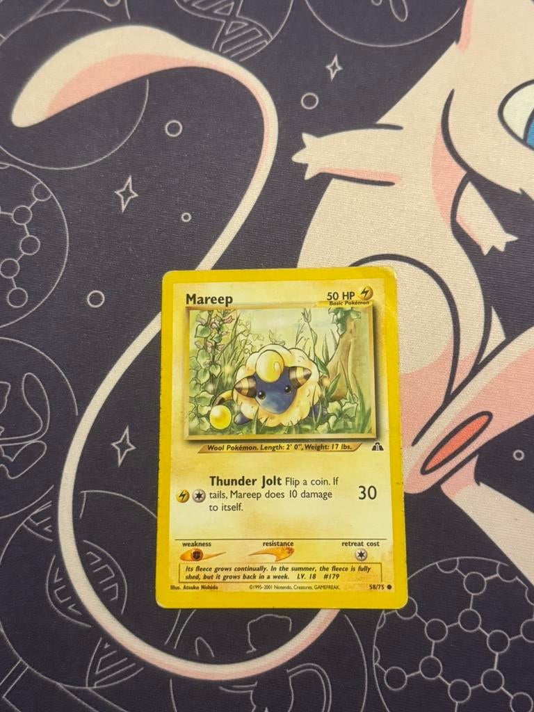 Pokémon kaarten Mareep #58 Neo Discovery, Ophalen of Verzenden, Zo goed als nieuw, Losse kaart