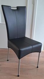Vier Eetkamerstoelen., Huis en Inrichting, Stoelen, Ophalen, Kunststof, Gebruikt, Zwart