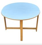 Vintage Ronde Scandinavische Opklapbare Eettafel Design, Huis en Inrichting, Gebruikt, Vintage, Vintage, Ophalen