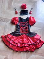 Carnavalskleding: Spaanse jurk maat 116 + accessoires, Ophalen of Verzenden, 110 t/m 116, Meisje
