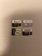 Micro SD geheugenkaart, 4 keer 256 GB, voordeel actiepakket!, Audio, Tv en Foto, Nieuw, SD, Ophalen of Verzenden, 256 GB