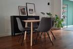 o form eetkamerstoelen en ikea eettafel, Ophalen, Zo goed als nieuw, Minder dan 10 m², Laminaat