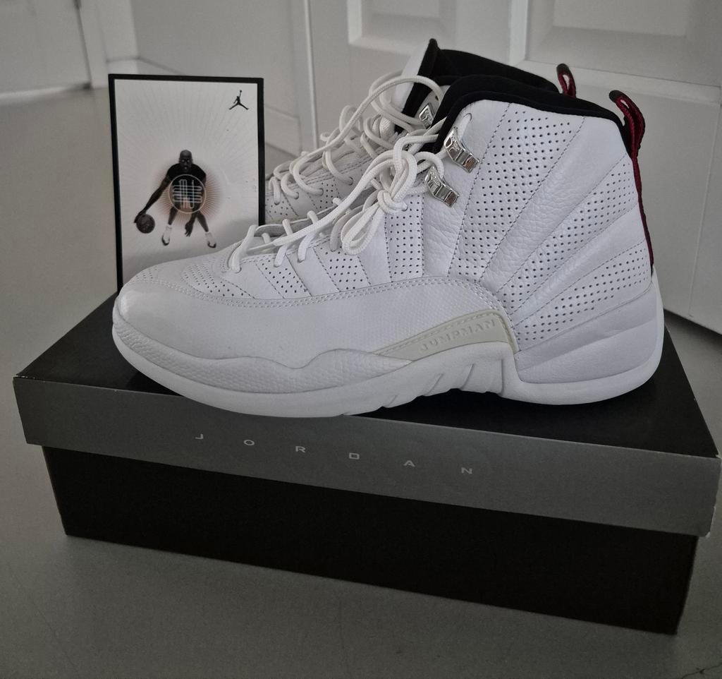 Nike Air Jordan retro 12 Sunrise maat 43, Wit, Ophalen of Verzenden, Sneakers of Gympen, Gedragen
