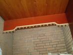 Klassieke gordijn-koof met terracotta-kleurige fluweel bekle, Ophalen, Zo goed als nieuw, Overige kleuren, 100 tot 150 cm