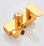 Gouden thermostaatkraan met douchekop, Doe-het-zelf en Verbouw, Sanitair, Ophalen of Verzenden, Zo goed als nieuw, Douche