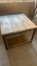 Mango houten salontafel, Ophalen, 50 tot 100 cm, Vierkant, Industrieel stoer