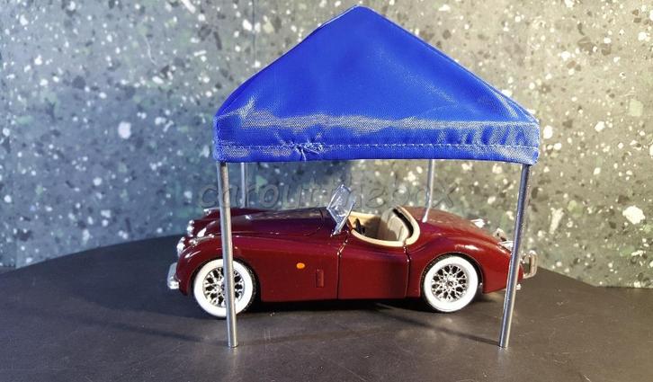 Diorama figuur 1:24 tent / canopy blauw AD269, Hobby en Vrije tijd, Modelbouw | Figuren en Diorama's, Nieuw, Figuur of Figuren