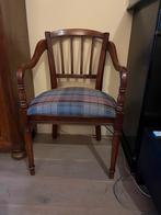 Houten stoel met armleuningen, Ophalen, Gebruikt, Bruin, Eén
