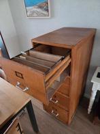 Vintage archiefkast, hout, Huis en Inrichting, Kasten | Computermeubels, Ophalen of Verzenden, Gebruikt