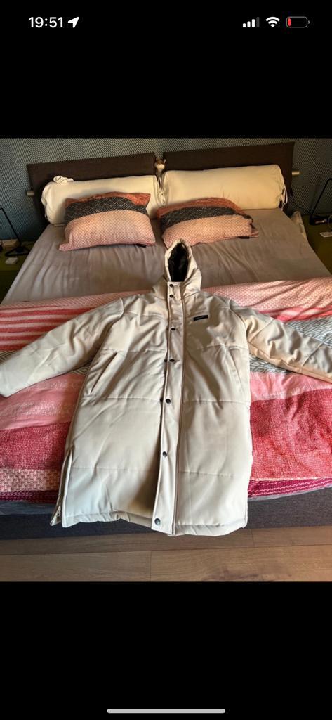 Aspact lange wnterjas, Kleding | Dames, Jassen | Winter, Zo goed als nieuw, Beige, Ophalen of Verzenden