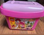 LEGO 4625 Roze Opbergdoos met Stenen en Basisplaat, Kinderen en Baby's, Speelgoed | Duplo en Lego, Ophalen of Verzenden, Gebruikt
