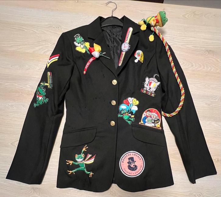 Carnavalsjas Oeteldonk - Maat S, Kleding | Dames, Carnavalskleding en Feestkleding, Zo goed als nieuw, Kleding, Carnaval, Maat 36 (S)