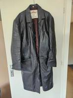 Tanveer lange leren jas 4XL, Kleding | Heren, Jassen | Winter, Ophalen, Gedragen, Overige maten, Zwart