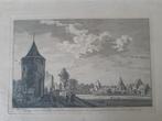 U020 / Stadswal weeshuis Bombalyde Amersfoort gravure 1759, Antiek en Kunst, Kunst | Etsen en Gravures, Ophalen of Verzenden