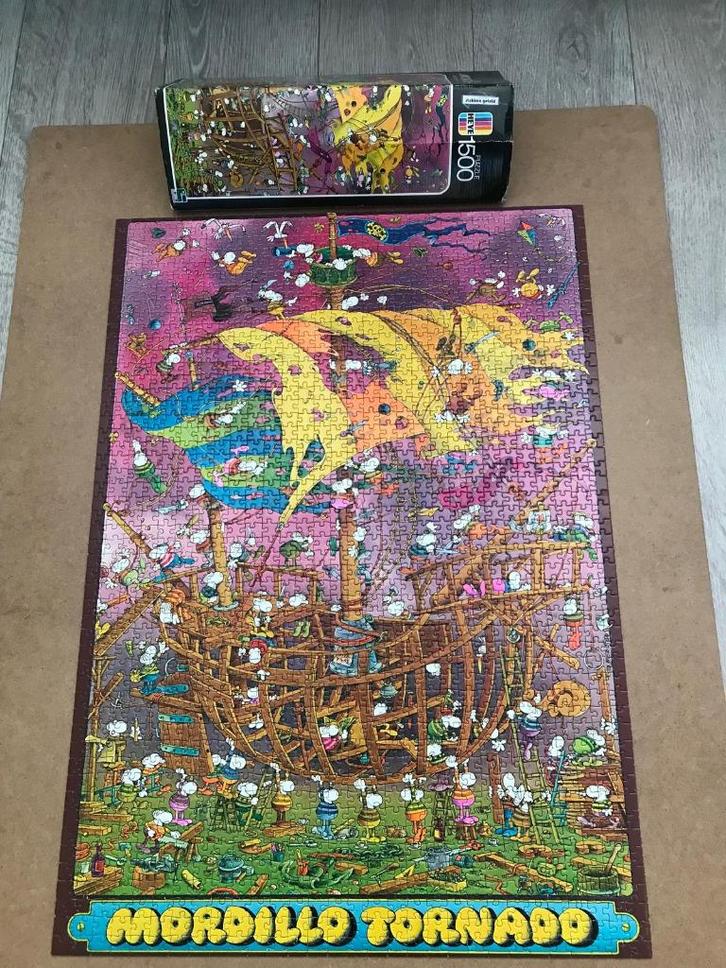 Heye -- Mordillo Tornado puzzel -  1500 stukjes -, Hobby en Vrije tijd, Denksport en Puzzels, Gebruikt, Legpuzzel, 500 t/m 1500 stukjes