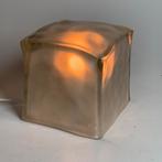 Vintage IKEA ice-cube lamp glas zgan, Huis en Inrichting, Lampen | Tafellampen, Ophalen, Zo goed als nieuw, Glas, Minder dan 50 cm