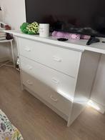Witte ladekast, Huis en Inrichting, Ophalen, Gebruikt, 3 of 4 laden, Minder dan 100 cm