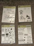 4 Stampin Up Stempelsets - Verjaardag, Liefde, Afstuderen, Ophalen of Verzenden, Zo goed als nieuw, Houten stempel