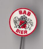 BAB Bier logo speldje, Verzamelen, Speldjes, Pins en Buttons, Gebruikt, Niet vindbaar, Niet vindbaar, Speldje of Pin