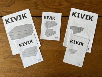 Hoekbank IKEA KIVIK met voetenbank grijs - afbeelding 4