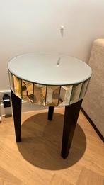 Mirrored round side table, Ophalen, Minder dan 55 cm, Zo goed als nieuw, Rechthoekig