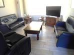 Eiken woonkamer meubels, kast, salontafel, leren banken, etc, Ophalen