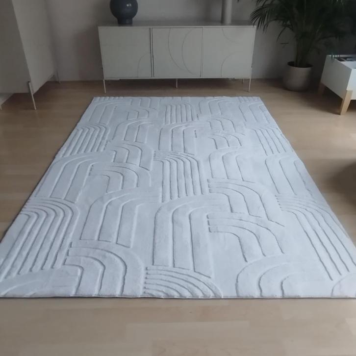NIEUW!! Wit Japandi Vloerkleed 160 x 230cm, Huis en Inrichting, Stoffering | Tapijten en Kleden, Nieuw, 150 tot 200 cm, 200 cm of meer