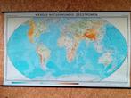 Vintage schoolwandkaart van de wereld, Ophalen of Verzenden