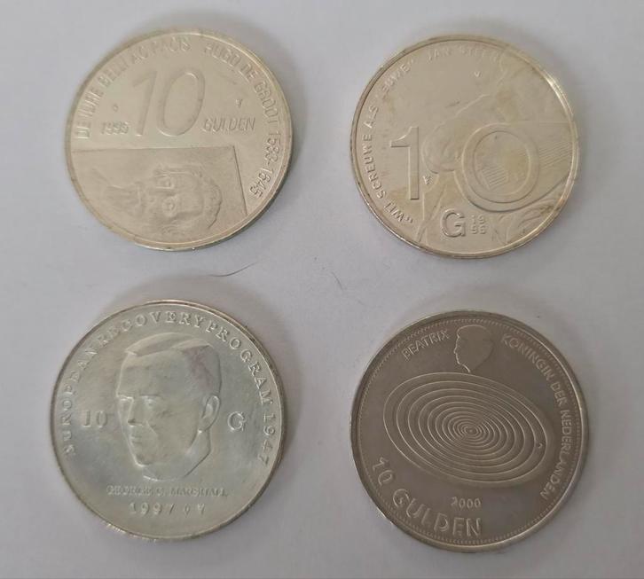 Zilveren 10 Guldens Set 1995-1999, Postzegels en Munten, Munten | Nederland, 10 gulden, Koningin Beatrix, Zilver, Ophalen of Verzenden