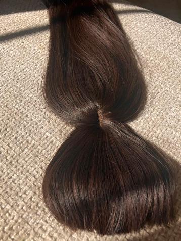 Remy hair clip-in pony bangs bruin straight beschikbaar voor biedingen
