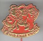 Knir Knar Knor oranje koper stripfiguurtje speldje ( S_069 ), Verzamelen, Verzenden, Zo goed als nieuw, Figuurtje, Speldje of Pin